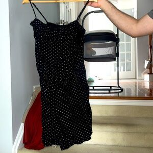 Spaghetti strap black and white romper from old navy